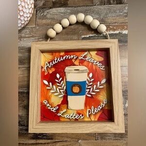 🌸 4 for $20 Autumn Leaves and Lattes Please, cute fall, autumn, harvest sign